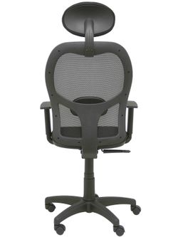 Silla Alocen malla negra asiento bali negro brazos regulables cabecero fijo