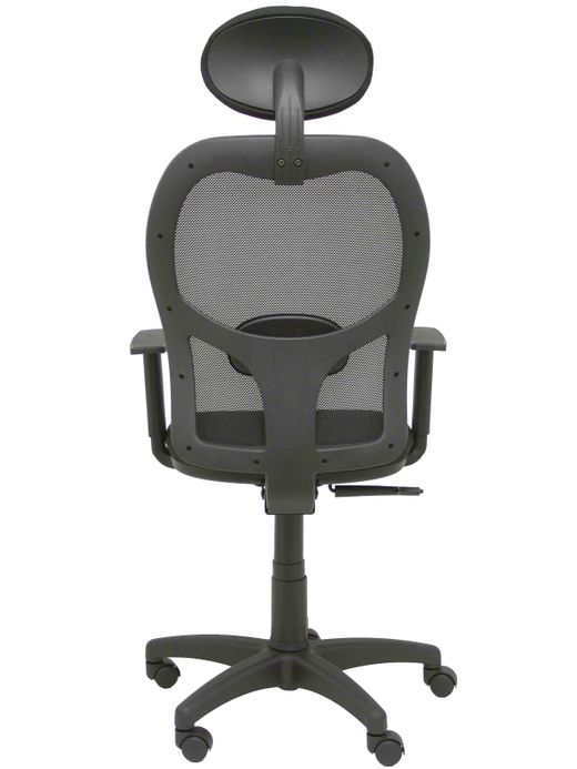 Silla Alocen malla negra asiento bali negro brazos regulables cabecero fijo