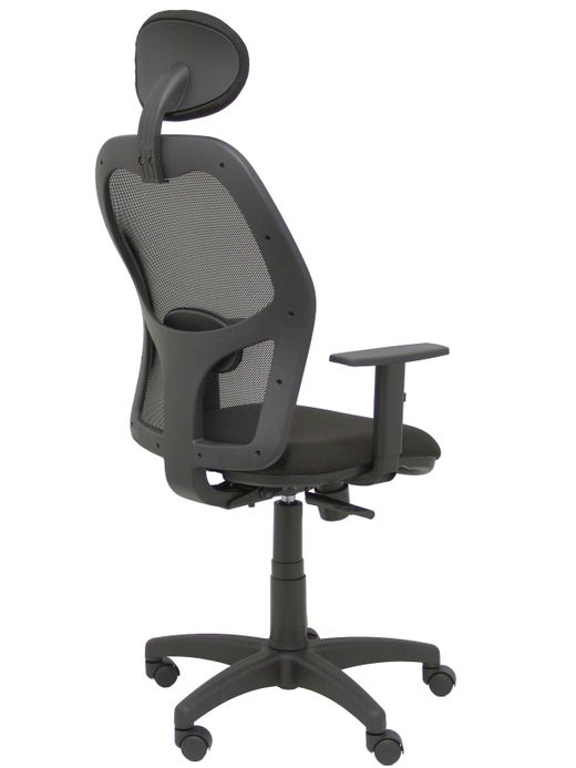 Silla Alocen malla negra asiento bali negro brazos regulables cabecero fijo