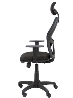 Silla Alocen malla negra asiento bali negro brazos regulables cabecero fijo