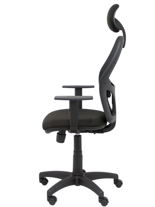 Silla Alocen malla negra asiento bali negro brazos regulables cabecero fijo