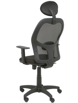 Silla Alocen malla negra asiento bali negro brazos regulables cabecero fijo