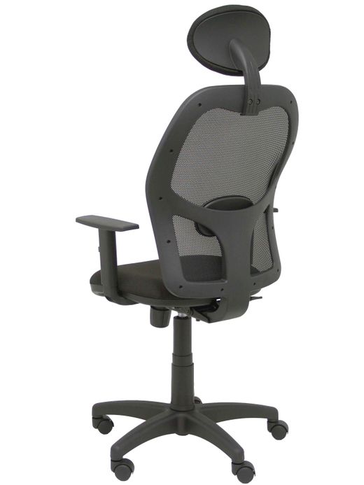 Silla Alocen malla negra asiento bali negro brazos regulables cabecero fijo