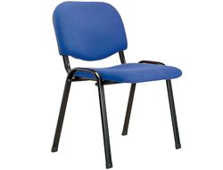Silla apilable q-connect brazos cortos tapizada sin ruedas 910 mm alto 440mm largo350 mm profundidad azul