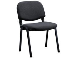 Silla apilable q-connect brazos cortos tapizada sin ruedas 910mm alto 400mm largo 350mm profundidad negra