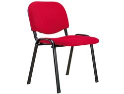 Silla apilable q-connect brazos cortos tapizada sin rueds 810 mm alto 470 mm largo420 mm profundidad roja
