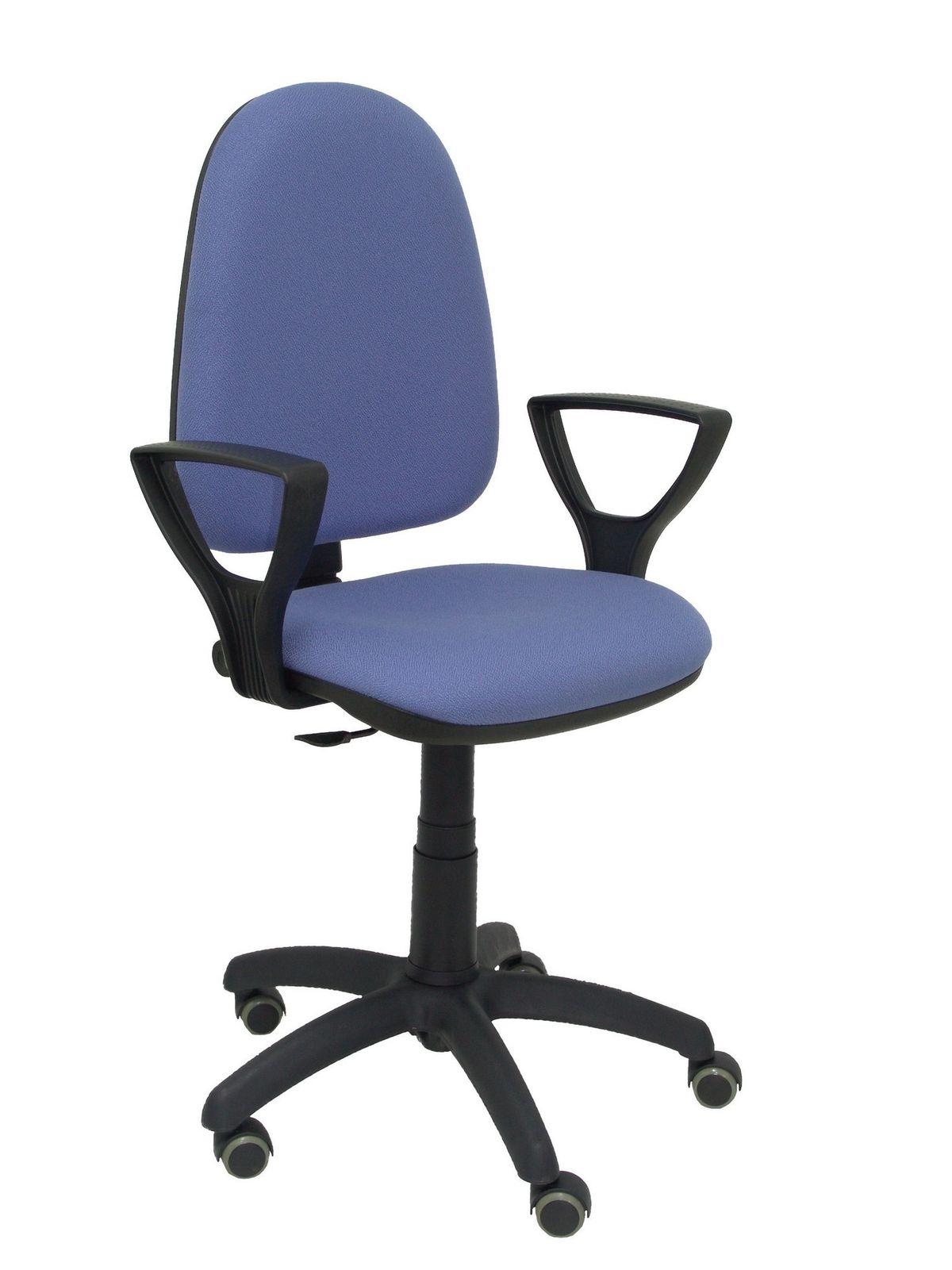 Silla Ayna bali azul claro brazos fijos ruedas de parquet