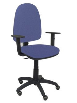 Silla Ayna bali azul claro brazos regulables ruedas de parquet