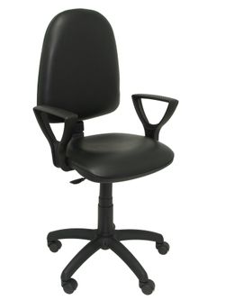 Silla Ayna similpiel negro con brazos