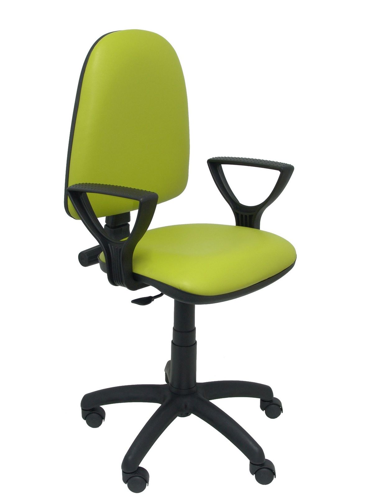 Silla Ayna similpiel verde con brazos
