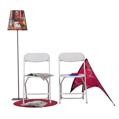 Silla blanca plegable de polipropieno Elliot NewStorm