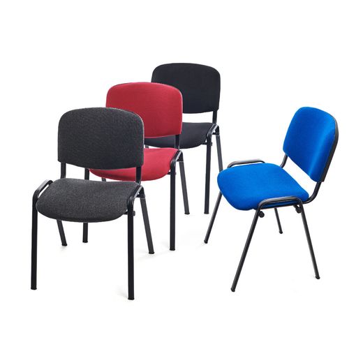 Silla rocada confidente estructura metalica tapizada en tela ignifuga negra 57x81x48 cm