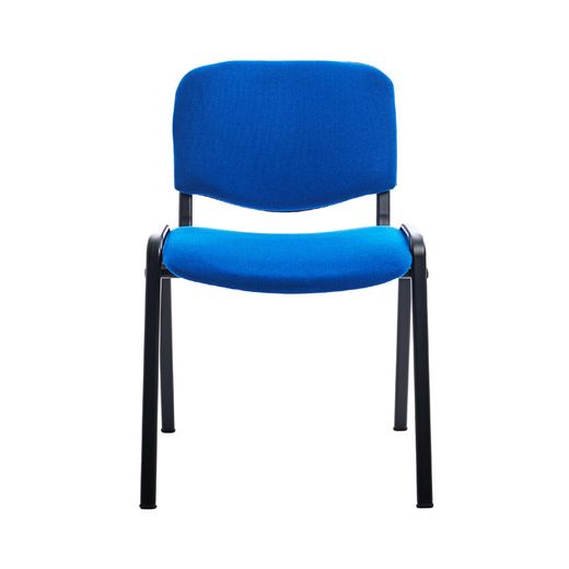 Silla rocada confidente estructura metalica tapizada en tela ignifuga negra 57x81x48 cm