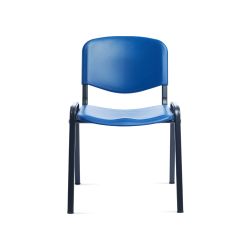 Silla Confidente Respaldo Plastico Rojo / Asiento Plastico Rojo