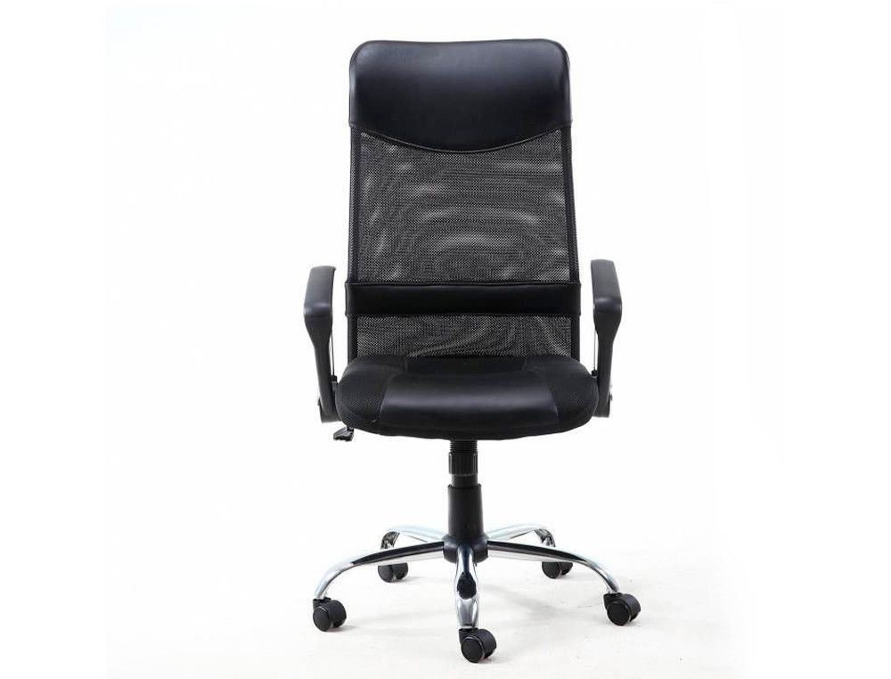 Silla de direccion q-connect base metal respaldo alto regulable en altura 1110+100mm alto piel y malla