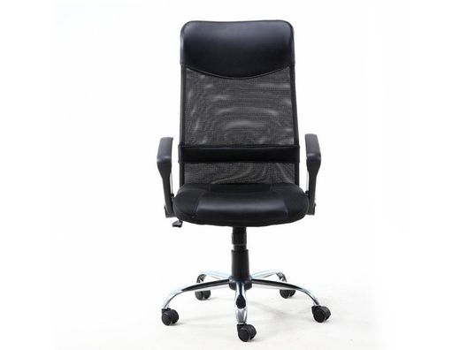 Silla de direccion q-connect base metal respaldo alto regulable en altura 1110+100mm alto piel y malla