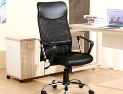 Silla de direccion q-connect base metal respaldo alto regulable en altura 1110+100mm alto piel y malla