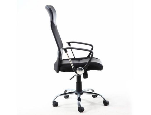 Silla de direccion q-connect base metal respaldo alto regulable en altura 1110+100mm alto piel y malla