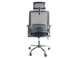 Silla de direccion q-connect ergonomica base metal respaldo alto con reposacabeza ajustable