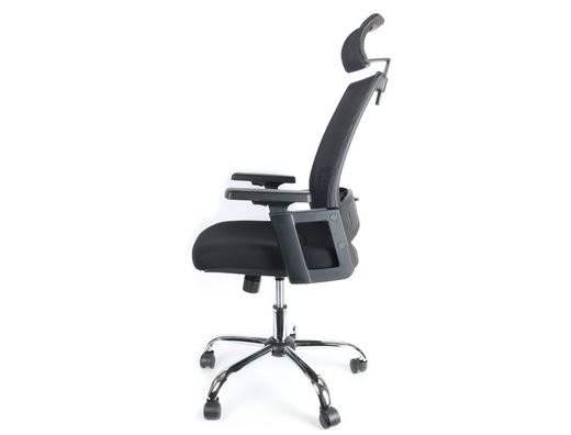 Silla de direccion q-connect ergonomica base metal respaldo alto con reposacabeza ajustable