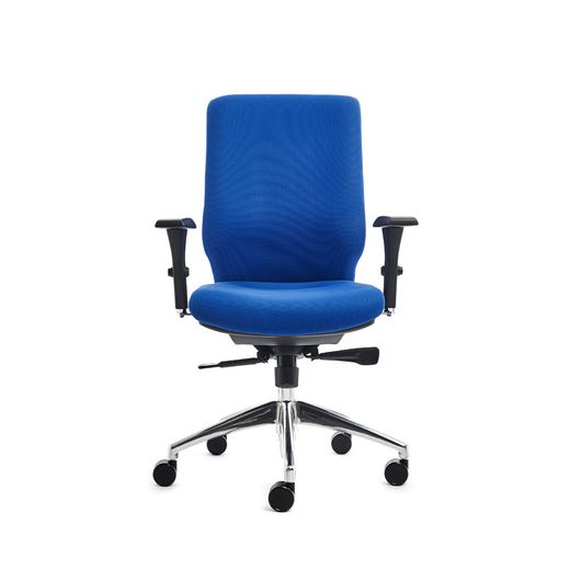 Silla Dirección Rd944/4 Tapizado Azul, Con Brazos Regulables Incluidos