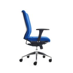 Silla Dirección Rd944/4 Tapizado Azul, Con Brazos Regulables Incluidos