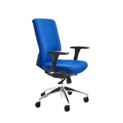 Silla Dirección Rd944/4 Tapizado Azul, Con Brazos Regulables Incluidos