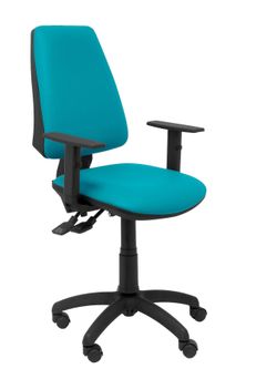 Silla Elche sincro similpiel verde con brazo regulable