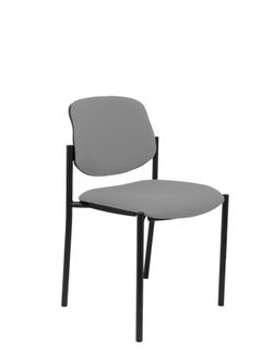 Silla fija Villalgordo bali gris chasis negro