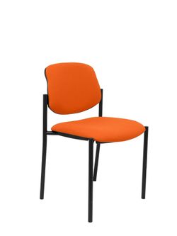 Silla fija Villalgordo bali naranja chasis negro