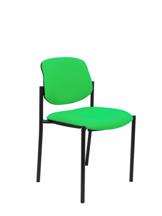 Silla fija Villalgordo bali pistacho chasis negro