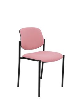 Silla fija Villalgordo bali rosa chasis negro