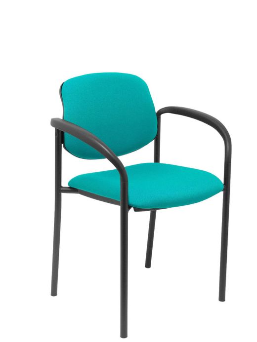 Silla fija Villalgordo bali verde chasis negro brazos