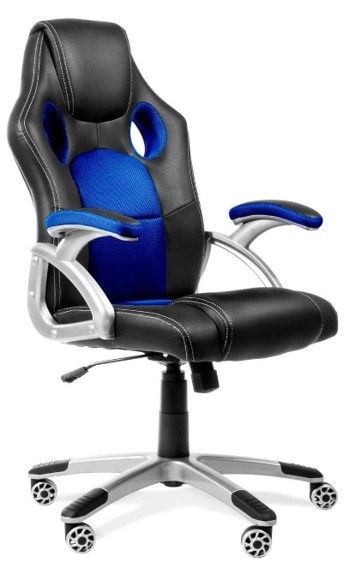 Silla gaming Almansa similpiel negro y azul