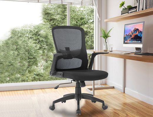 Silla giratoria q-connect base metal regulable en altura 910+75mm alto 610mm ancho 550mm profundidad negro