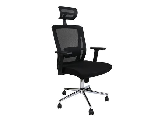 Silla giratoria q-connect ergonomica respaldo alto y reposacabeza ajustable en altura 1180+100x630x625 mm