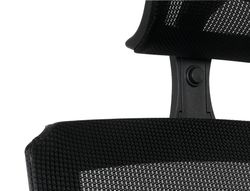 Silla giratoria q-connect ergonomica respaldo alto y reposacabeza ajustable en altura 1180+100x630x625 mm