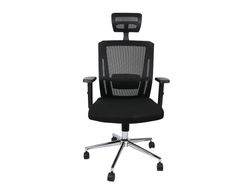 Silla giratoria q-connect ergonomica respaldo alto y reposacabeza ajustable en altura 1180+100x630x625 mm