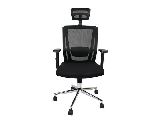Silla giratoria q-connect ergonomica respaldo alto y reposacabeza ajustable en altura 1180+100x630x625 mm