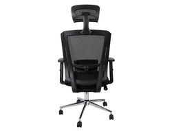 Silla giratoria q-connect ergonomica respaldo alto y reposacabeza ajustable en altura 1180+100x630x625 mm