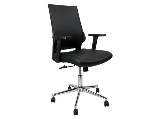 Silla giratoria q-connect respaldo medio de similpiel regulable en altura 980+100x630x625 mm color