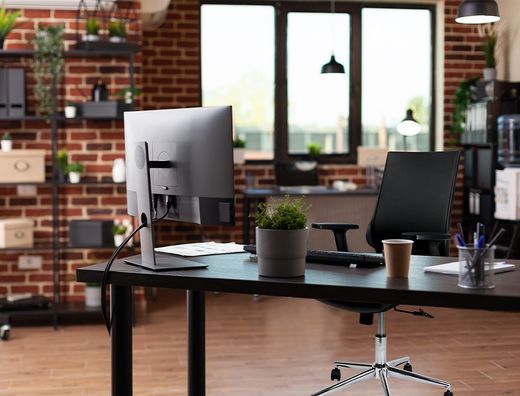 Silla giratoria q-connect respaldo medio de similpiel regulable en altura 980+100x630x625 mm color