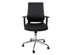 Silla giratoria q-connect respaldo medio de similpiel regulable en altura 980+100x630x625 mm color