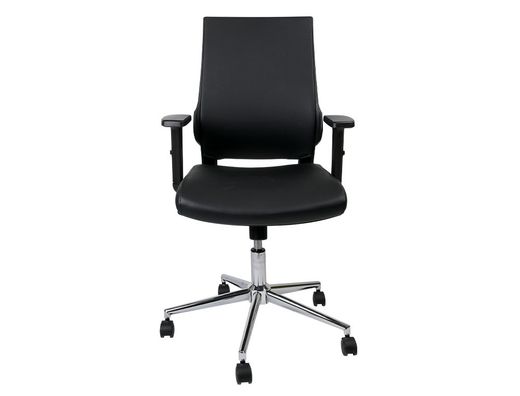 Silla giratoria q-connect respaldo medio de similpiel regulable en altura 980+100x630x625 mm color