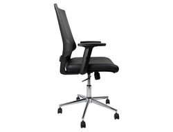 Silla giratoria q-connect respaldo medio de similpiel regulable en altura 980+100x630x625 mm color
