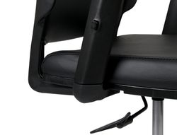 Silla giratoria q-connect respaldo medio de similpiel regulable en altura 980+100x630x625 mm color