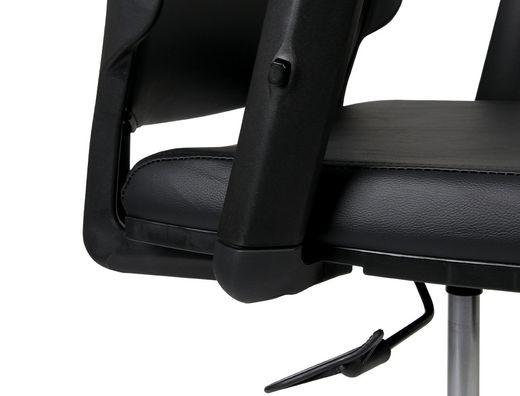 Silla giratoria q-connect respaldo medio de similpiel regulable en altura 980+100x630x625 mm color
