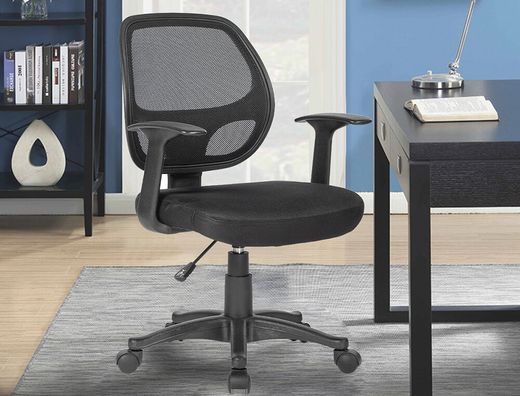Silla giratoria q-connect respaldo medio regulable en altura 870+120mm alto 550mm ancho 590mm profundidad KF19013