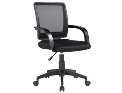 Silla giratoria q-connect respaldo medio regulable en altura 900+100x560x570 mm color negro