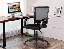 Silla giratoria q-connect respaldo medio regulable en altura 900+100x560x570 mm color negro